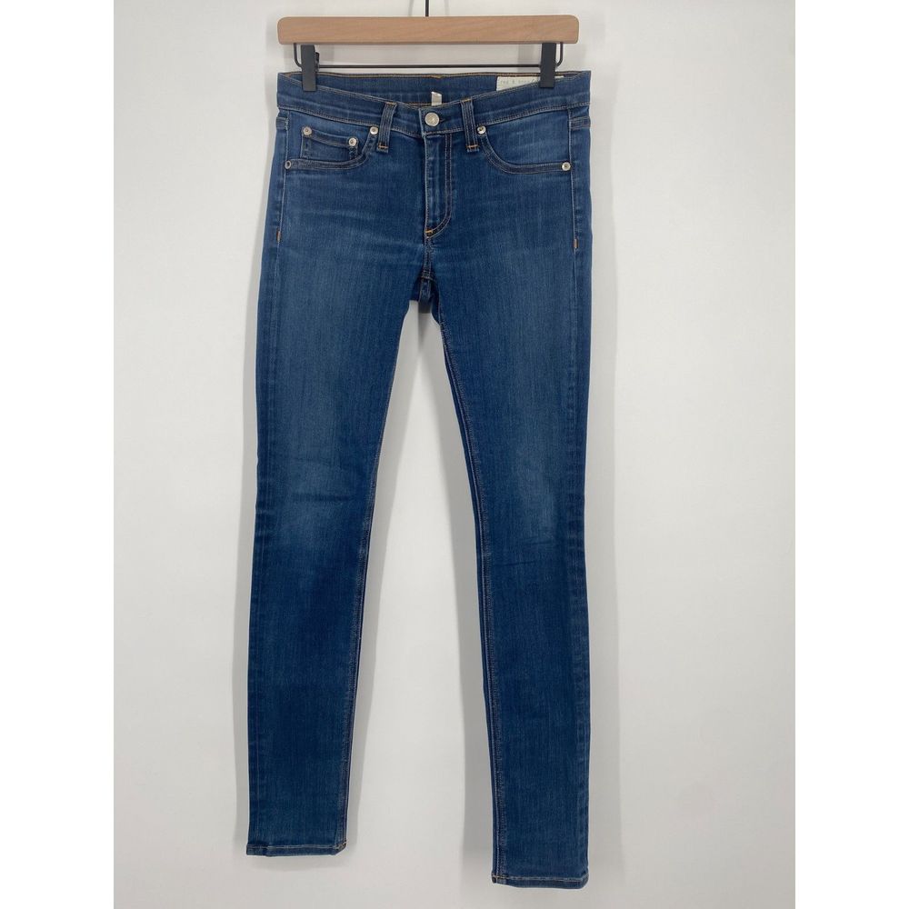 Rag & Bone Women's Cate Mid-Rise Skinny Jean Bedford Blue Sz 27